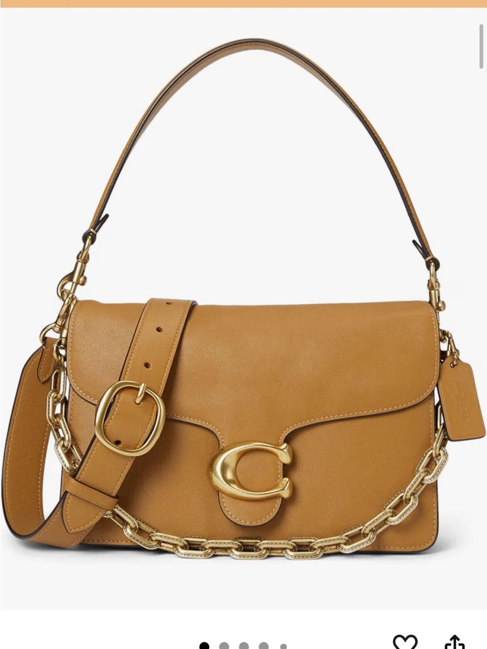 Coach Tabby Shoulder Bag in Tan with Gold Hardware - Picture 9 of 10
